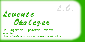 levente opolczer business card